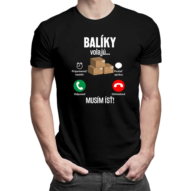 E-shop Garibald Balíky volajú, musím ísť - pánske tričko s potlačou