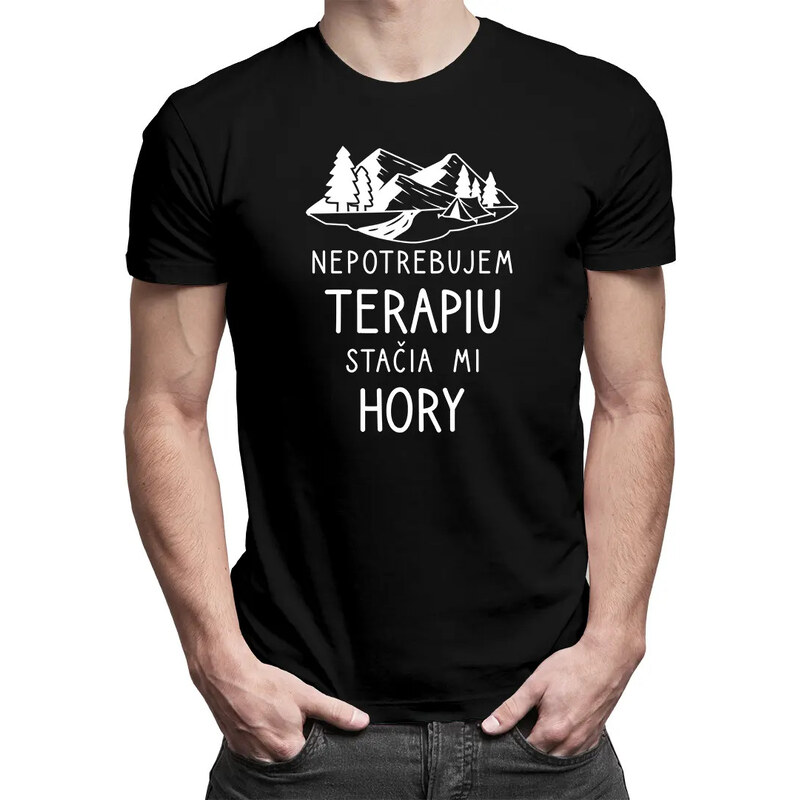 E-shop Garibald Nepotrebujem terapiu, stačia mi hory - pánske tričko s