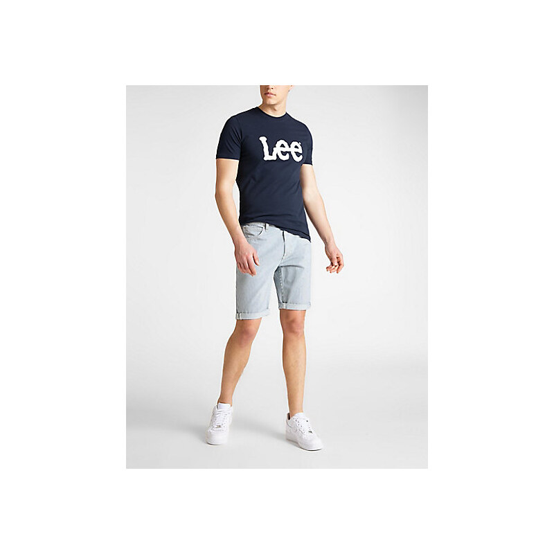 Pánske tričko LEE L65QAIEE WOBBLY LOGO TEE NAVY DROP