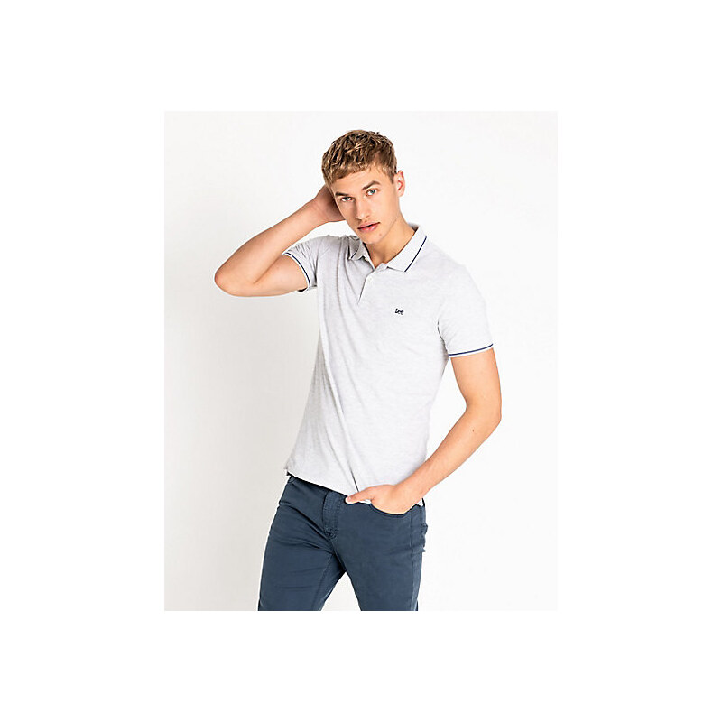 Pánske polo tričko LEE L61ARL03 PIQUE POLO SHARP GREY MELE 32281011