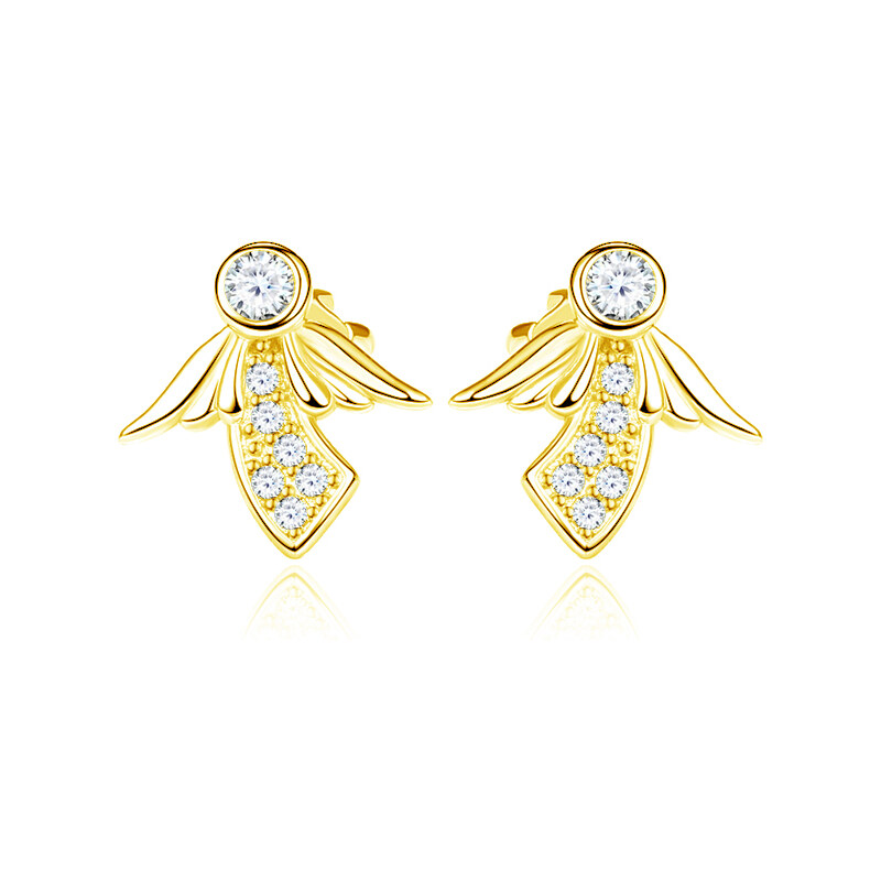 Olivie Strieborné náušnice na skrutku ZLATÝ ANJELIK 5906 32520725