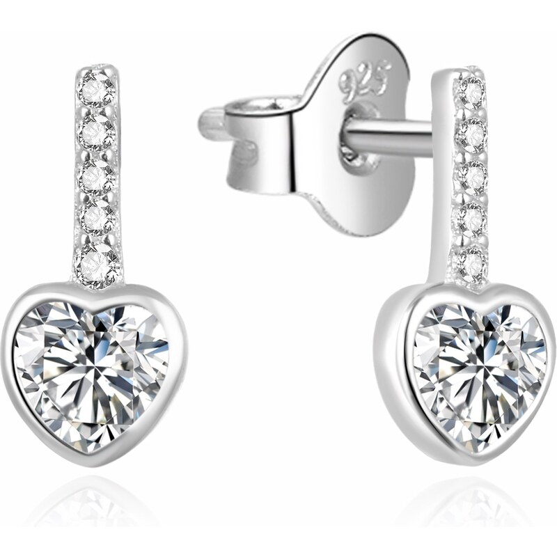 Beneto Pôvabné srdiečkové náušnice zo striebra AGUP929L 66589003