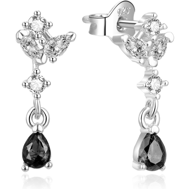 Beneto Výrazné strieborné náušnice s fuchsiovými zirkónmi AGUP2183/SL 66588538