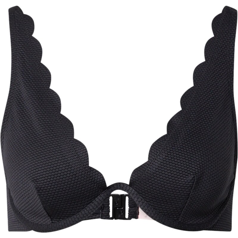 Hunkemöller Bikinový top Scallop čierna 38006355
