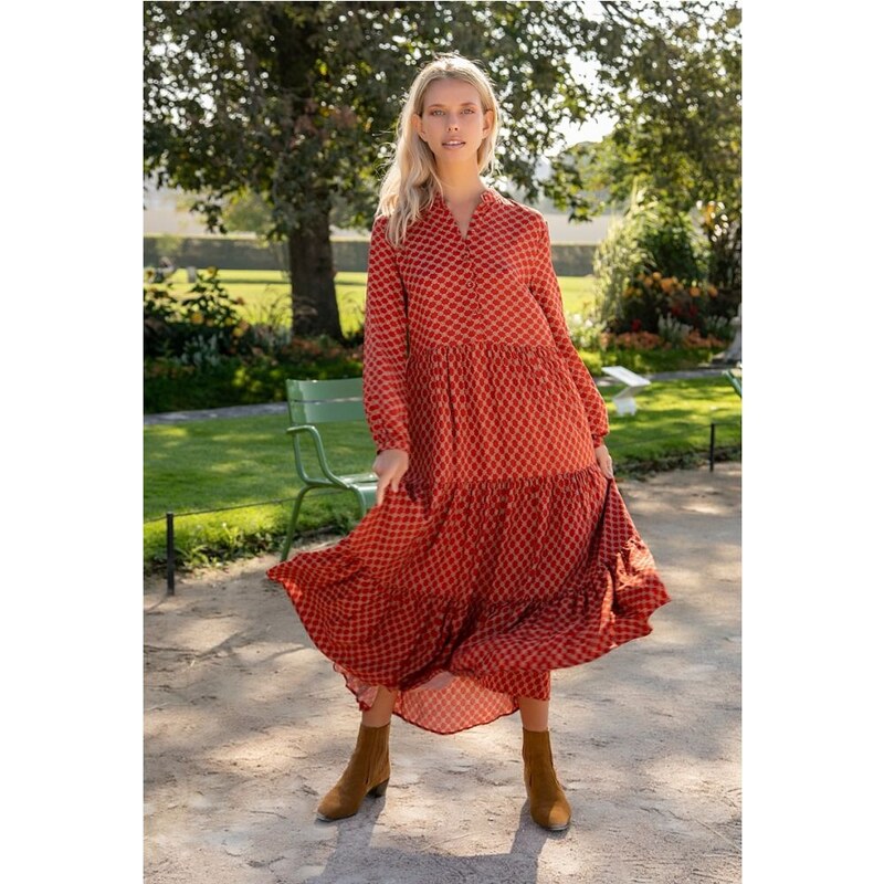 Last Queen Červené Dlhé Šaty 26537867