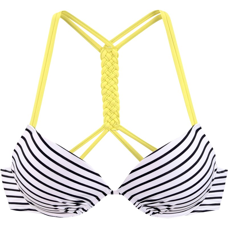 VENICE BEACH Bikinový top žltá / čierna / biela 62114958