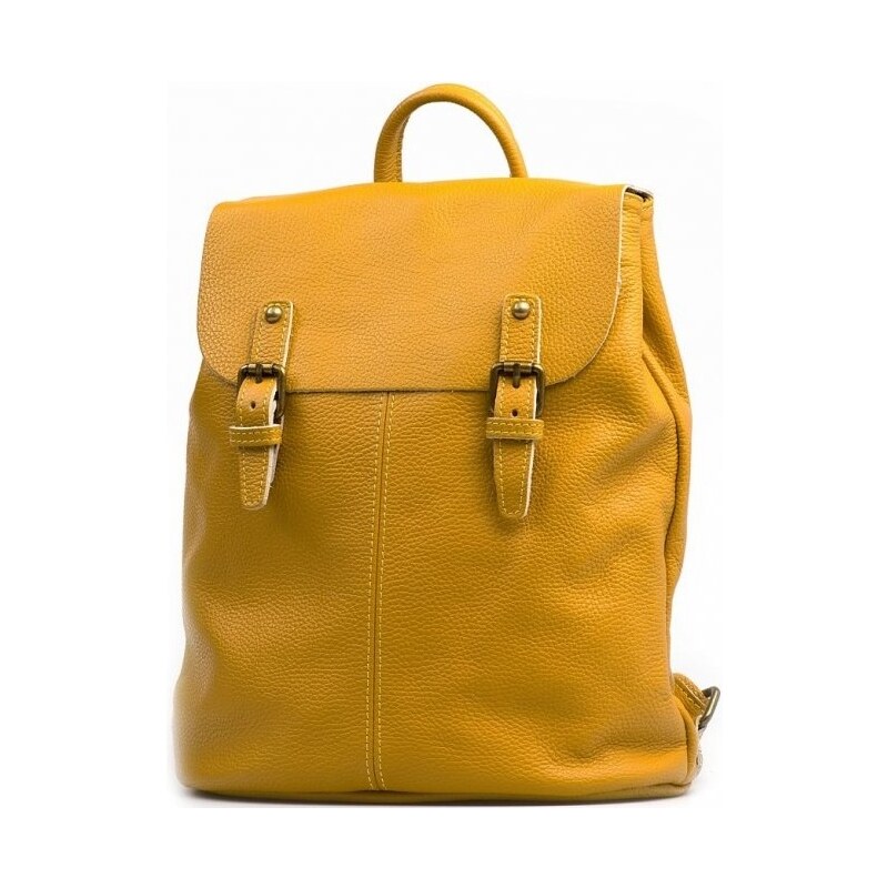 Blaire Kožený batôžtek Clea horčicovo žltý 64988073