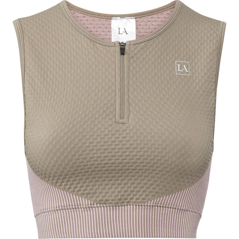 LASCANA ACTIVE Športový top kaki / ružová 61983627