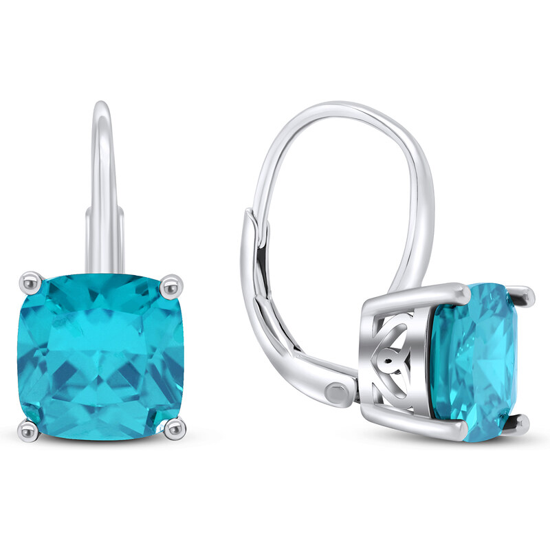 Brilio Silver Módne strieborné náušnice s modrými zirkónmi EA301WAQ 66581191