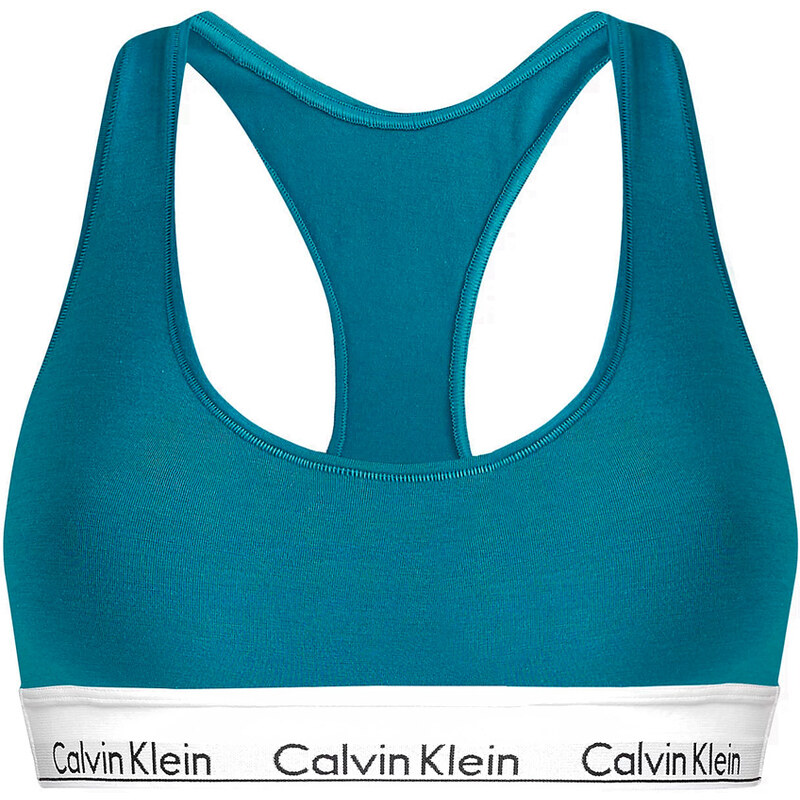 CALVIN KLEIN - braletka Modern cotton petrol color - special limited 32317499