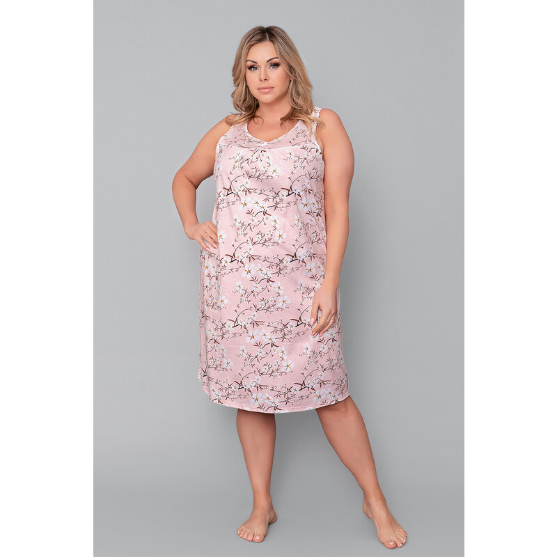 Italian Fashion Dámska bavlnená kvetovaná nočná košeľa na ramienka 32319533