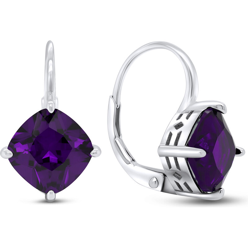 Brilio Silver Módne strieborné náušnice s fialovými zirkónmi EA304WAM 66631236