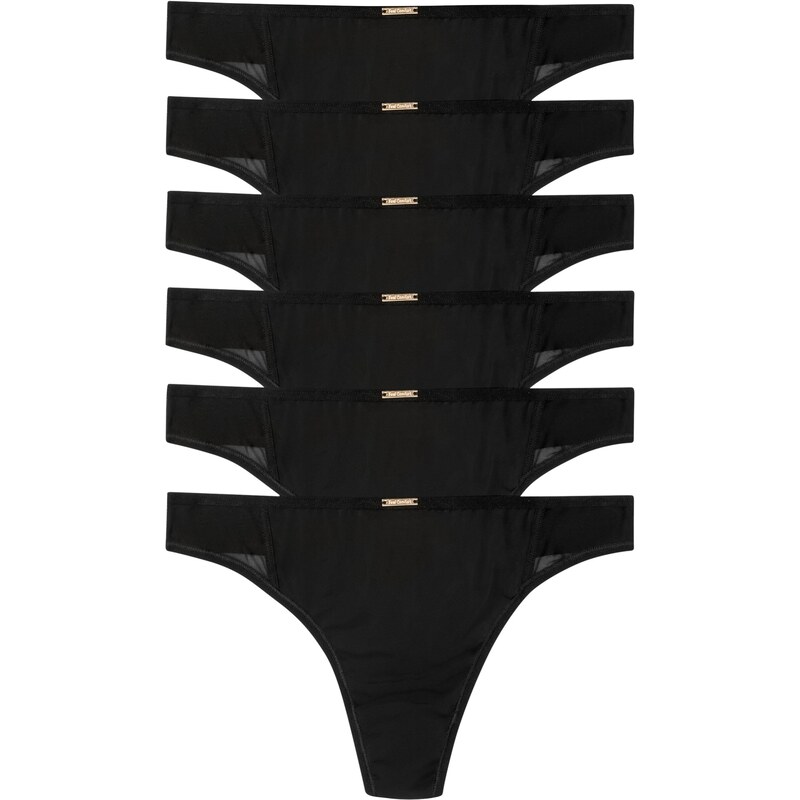 bonprix Feel Comfort mikrovláknové nohavičky (6 ks), farba čierna 44767800