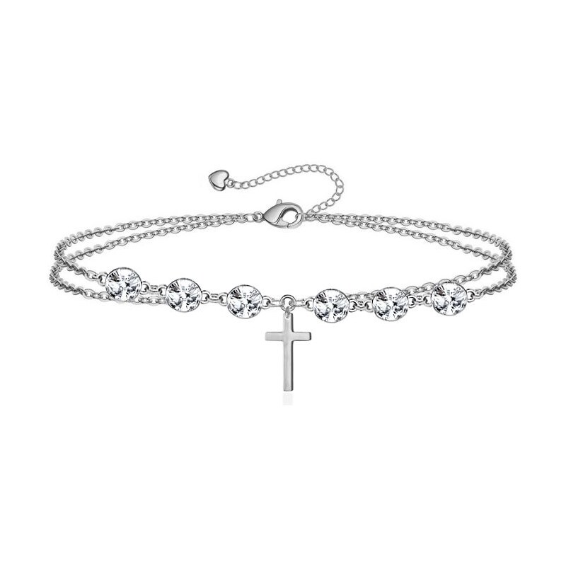 SWAROVSKI Elements Swarovski e. dámsky náramok s krížikom Have Faith, 32389084