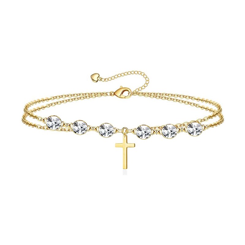 SWAROVSKI Elements Swarovski e. dámsky náramok s krížikom Have Faith, 32389085