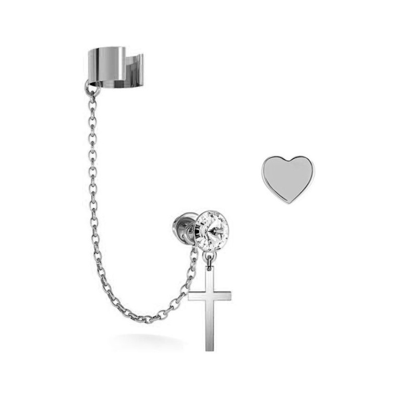 SWAROVSKI Elements Swarovski e. asymetrické náušnice so záušnicou, 32389090