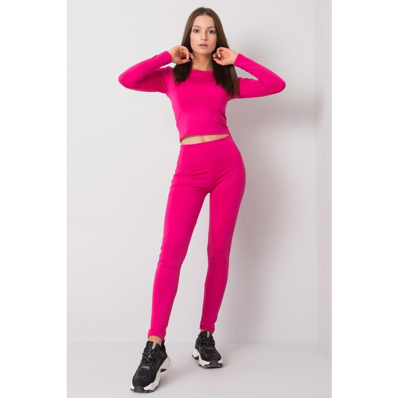 MladaModa Športová crop-topová súprava Patrice fuksiová 32391937