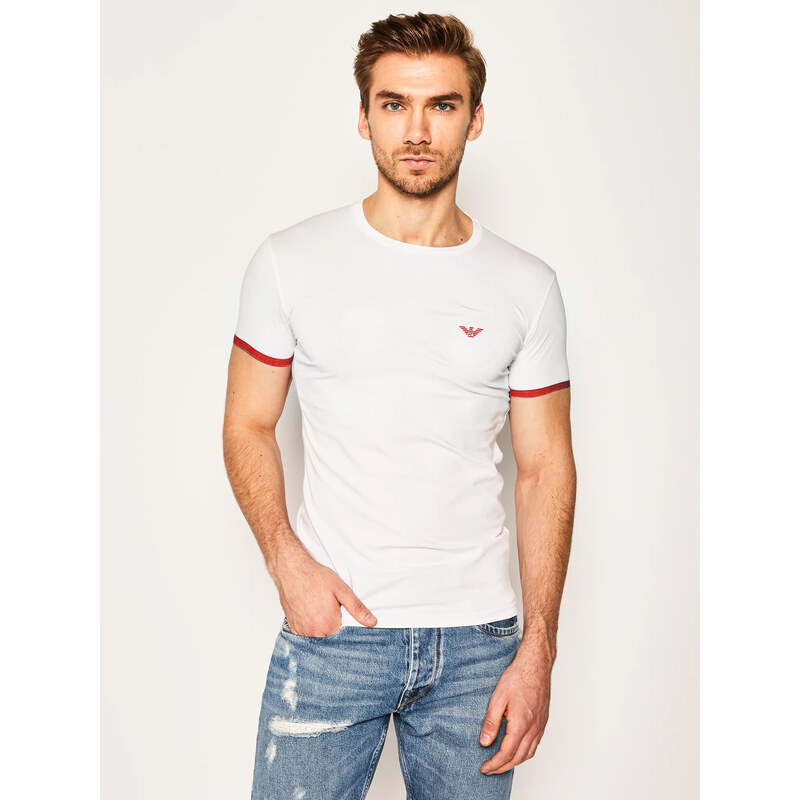 Pánske tričko krátky rukáv - 111035 2R530 00010 - biela - Emporio 32455930