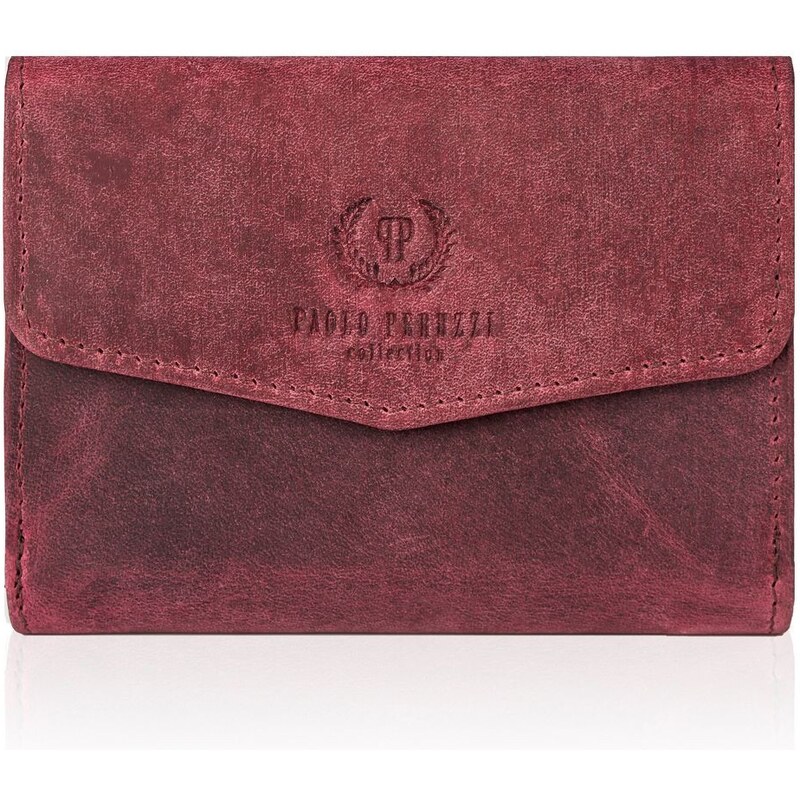 PAOLO PERUZZI Dámska kožená peňaženka s RFID | ružová T-35-CHR 32396918