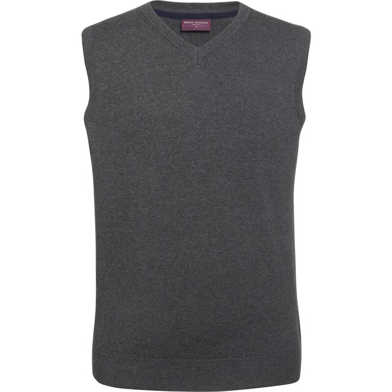 Pánska sveterová vesta Detroit s výstrihom do V Brook Taverner 34871623