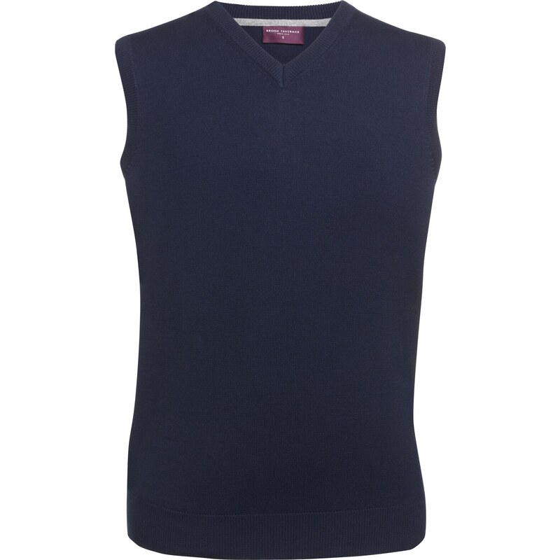 Pánska sveterová vesta Detroit s výstrihom do V Brook Taverner 62676864