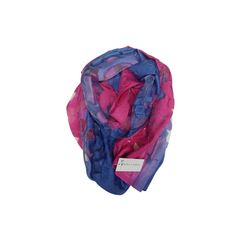 Katrins Fashion Cyklámenový dámsky elegantný šál 67510857