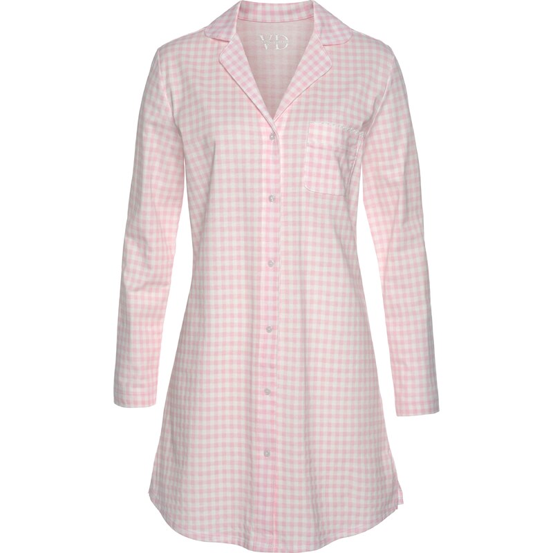 VIVANCE Nočná košieľka ružová / biela 54226688