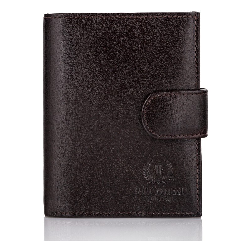 PAOLO PERUZZI Pánska kožená peňaženka RFID | hnedá T-14-BR 32409009