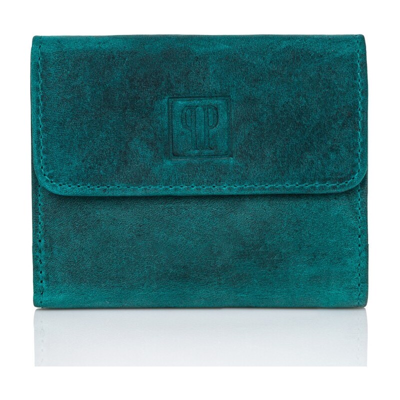 PAOLO PERUZZI Dámska kožená peňaženka | zelená T-11-GR 32409011