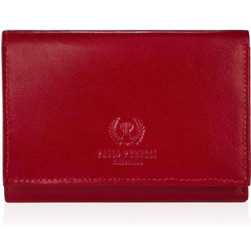 PAOLO PERUZZI Dámska kožená peňaženka RFID | červená T-32-RD 67003485