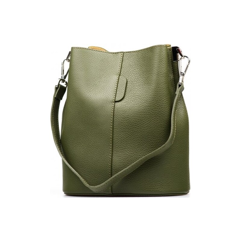 Blaire Kožená kabelka Nita olivovo zelená 64987802