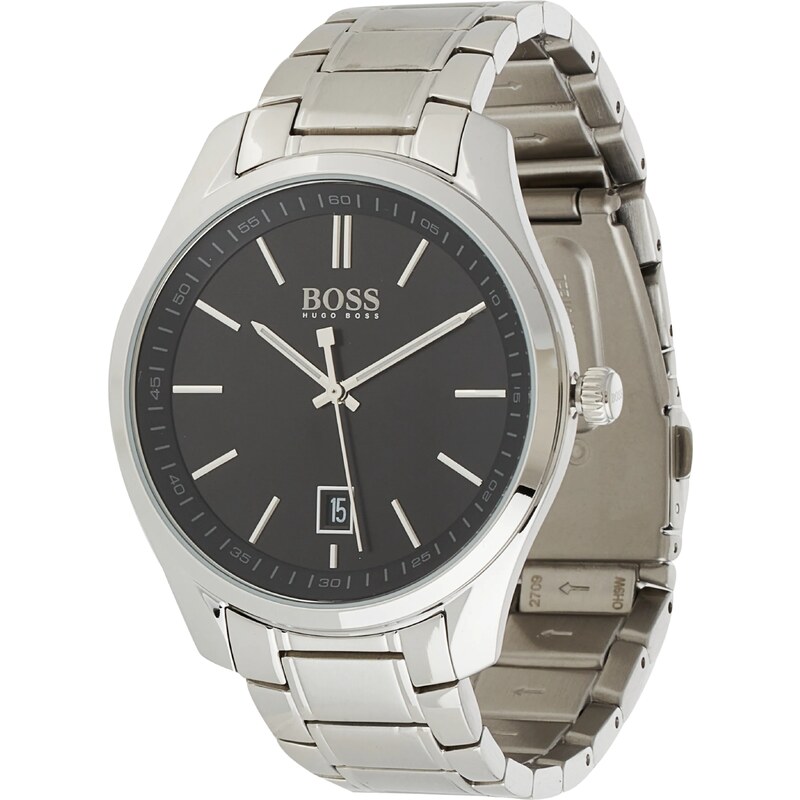 BOSS Analógové hodinky čierna / strieborná 35267063
