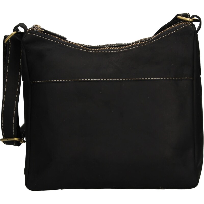 Dámska kožená crossbody kabelka HGL Marta - čierna 48201555