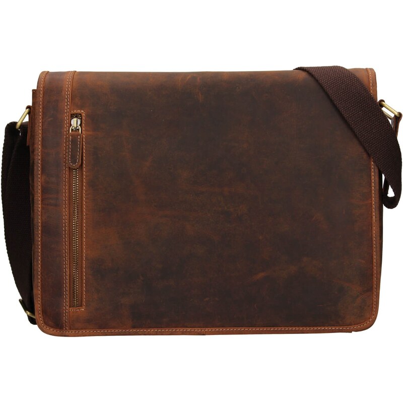 Pánska kožená taška cez rameno HGL Arnes - koňak 48201549