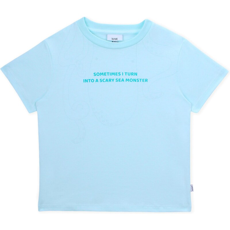 KNOT Tričko I am an Octopus tyrkysová / svetlomodrá 61973876