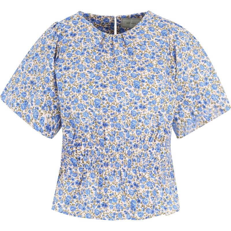 Neo Noir Blúzka Scotty béžová / modrá / svetlomodrá / kaki 63142002