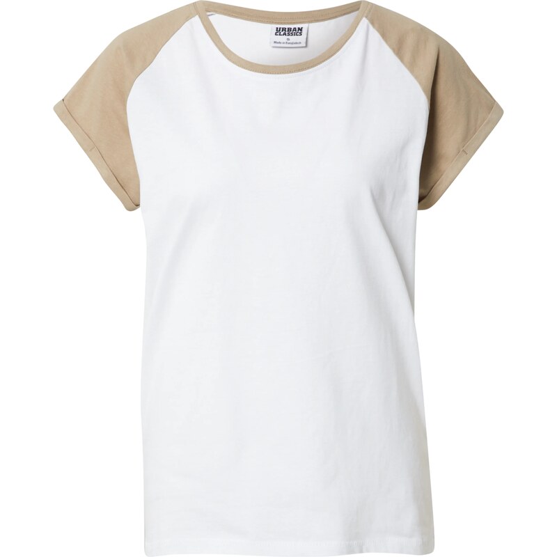 Urban Classics Tričko svetlohnedá / biela 68430101