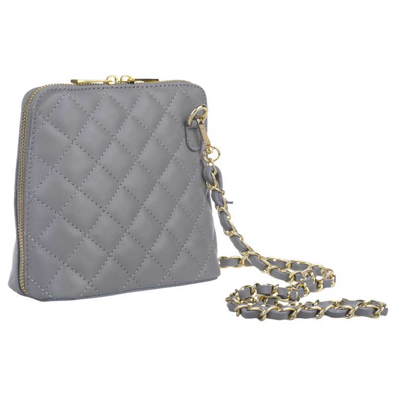 Sivá kožená talianska crossbody kabelka Giulia Grigia NovaKabelka.sk 32435408