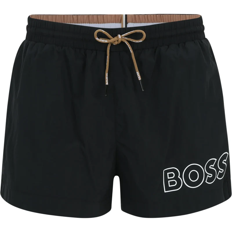 BOSS Plavecké šortky Mooneye čierna / biela 61819948