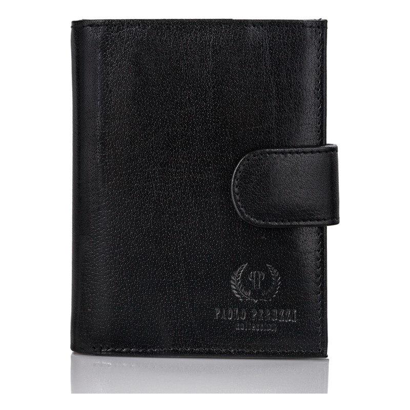 PAOLO PERUZZI Pánska kožená peňaženka RFID | čierna T-14-BL 32444363