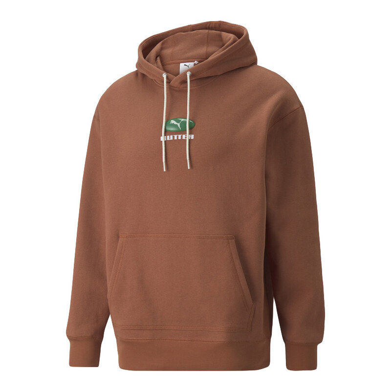 Puma x BUTTER GOODS Mens Hoodie - Pánske - Mikina Puma - Hnedé - 66356193