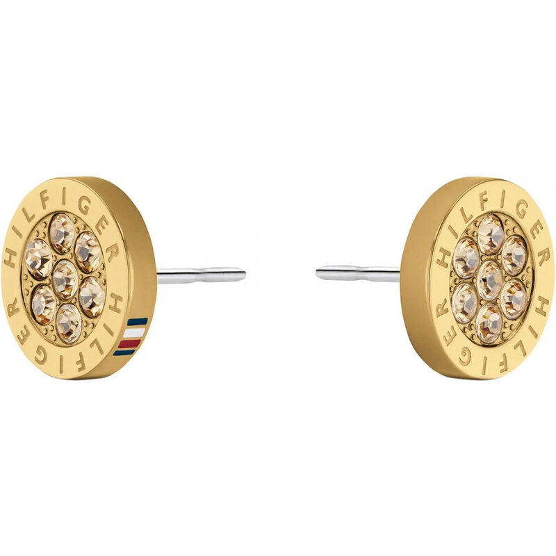 Tommy Hilfiger Nežné pozlátené náušnice s kryštálmi Crystal 2780566 66591037