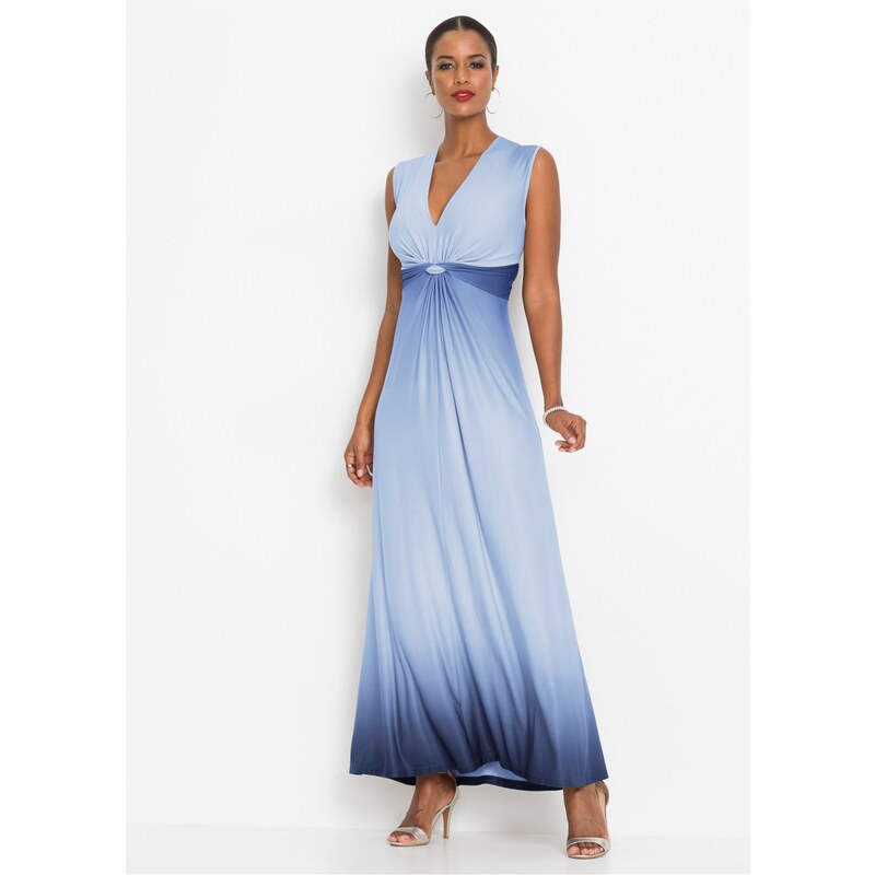 bonprix Šaty s uzlíkovým detailom, farba modrá, rozm. 32/34