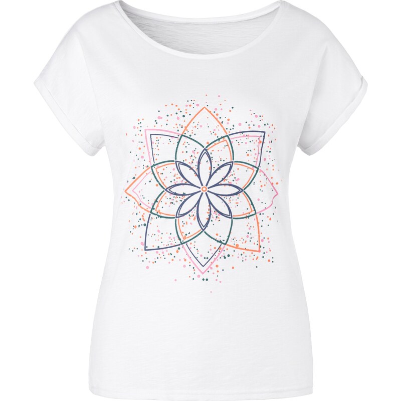 BUFFALO Tričko zmiešané farby / biela 54230822