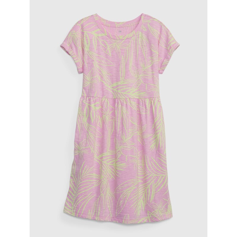 Ružové dievčenské šaty bavlnené GAP 50513157