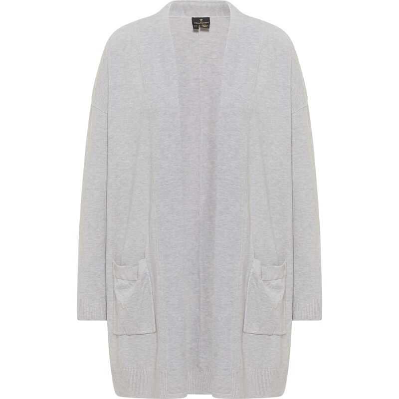 DreiMaster Klassik Kardigán sivá melírovaná 65831558
