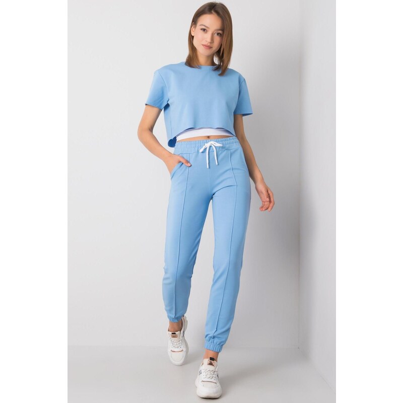 MladaModa Trojdielna súprava nohavíc, crop-topovej blúzky a topu Alida 32516796