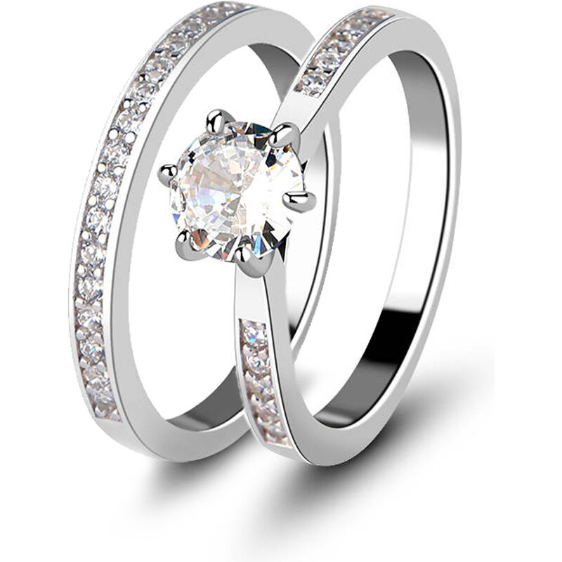 Set dámskych strieborných prsteňov PRIYA 32521278