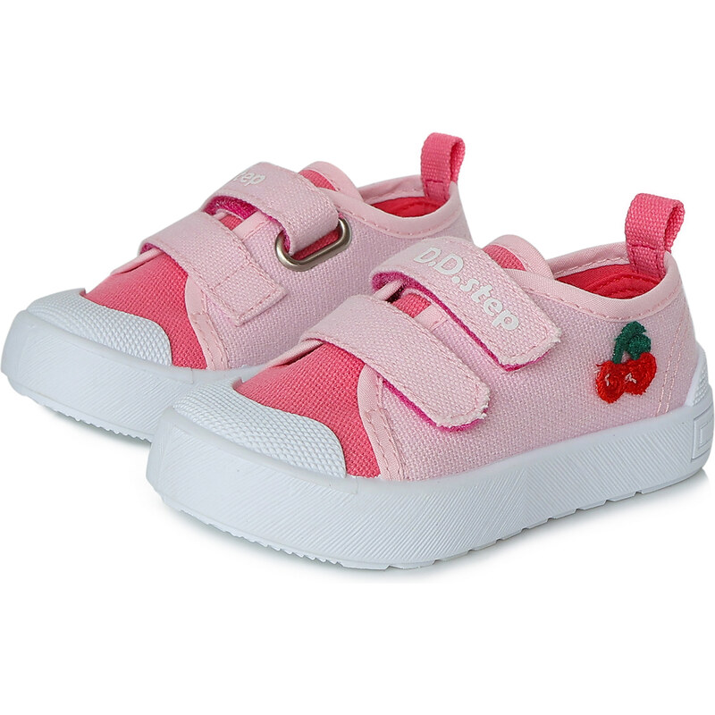 D. D. step dievčenská detská plátená obuv CSG-650 Pink
