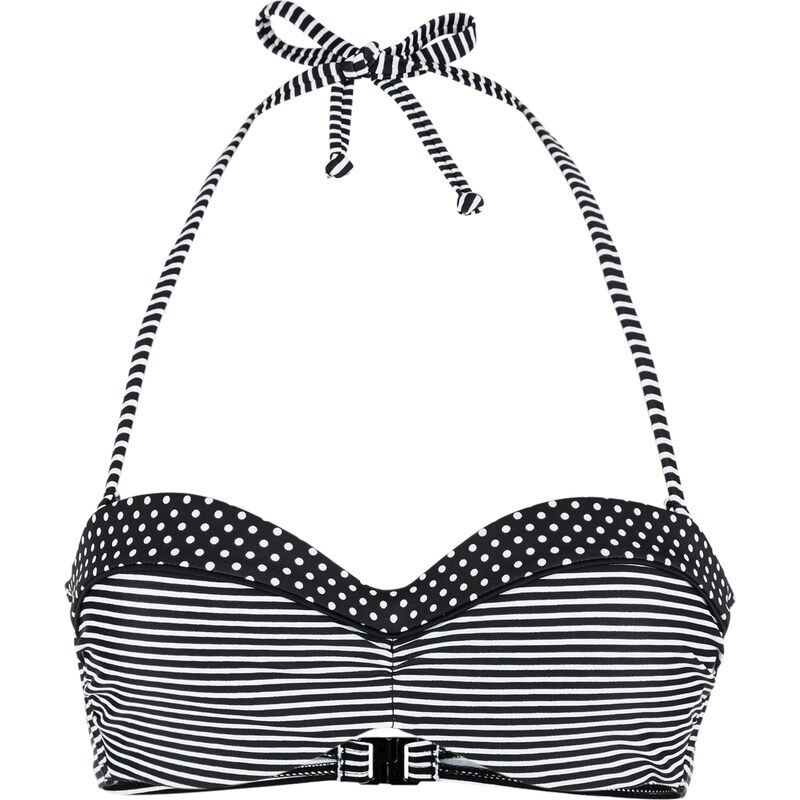 s.Oliver Bikinový top Avni čierna / biela 54222107